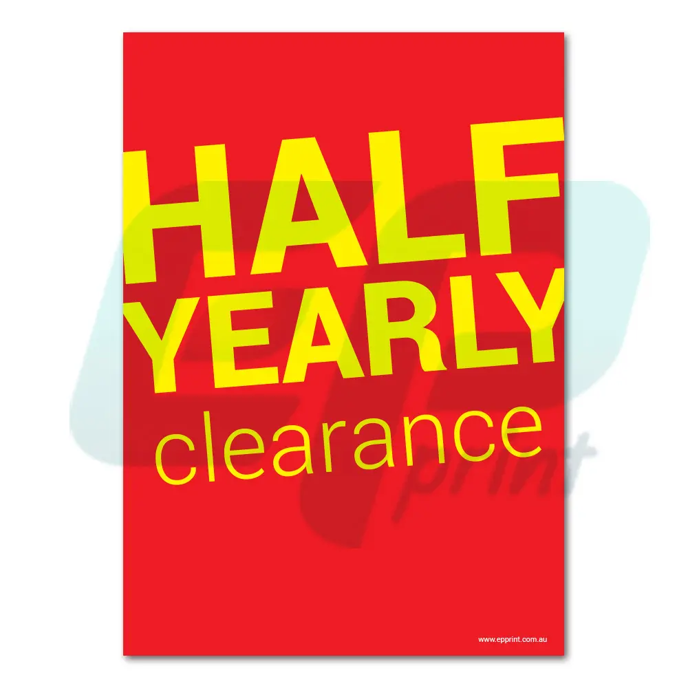 Half Yearly Clearance Yellow